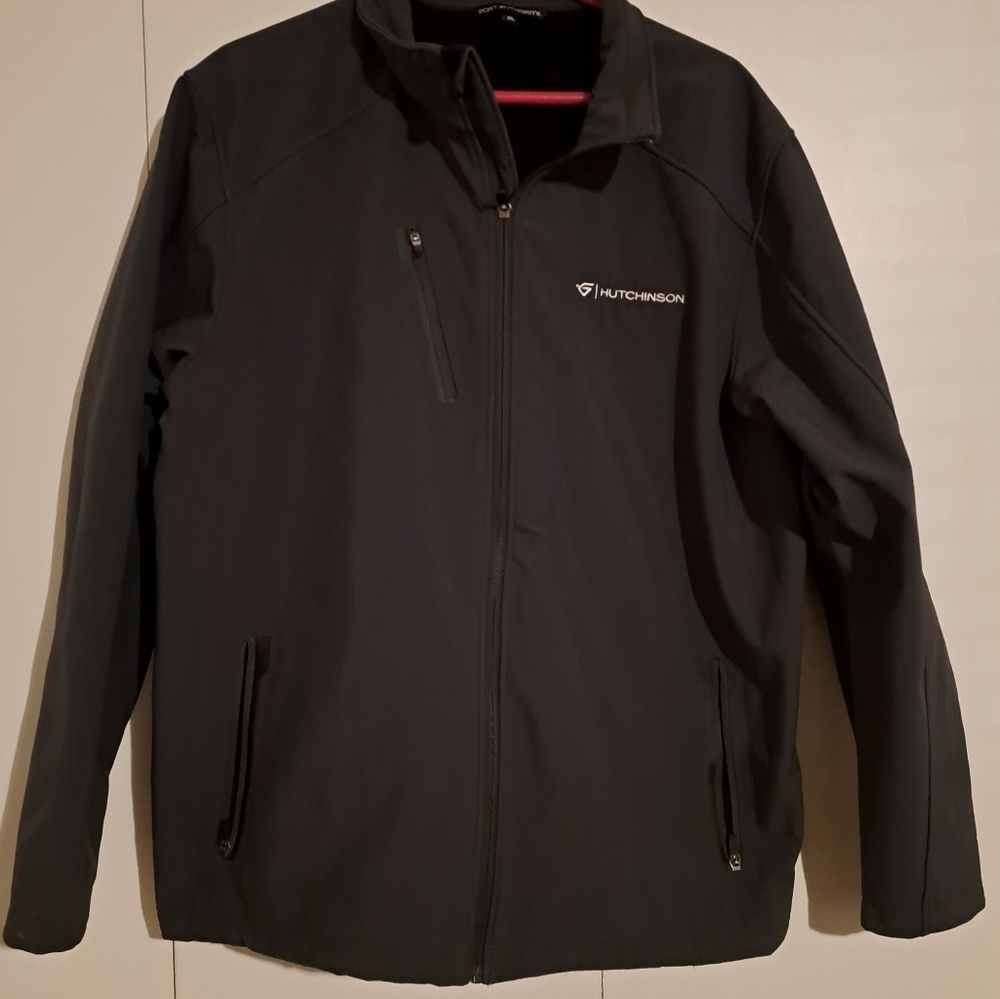 Port Authority men's size XL gray jacket, fleece backed fabric vguc